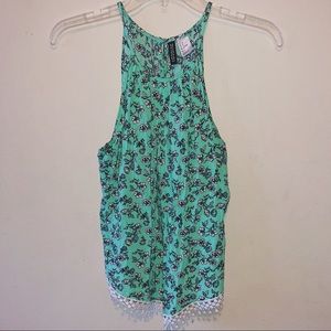 Floral Halter Tank Top